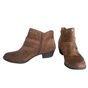 a.n.a. Alford Cognac Ankle Boots Low Heel